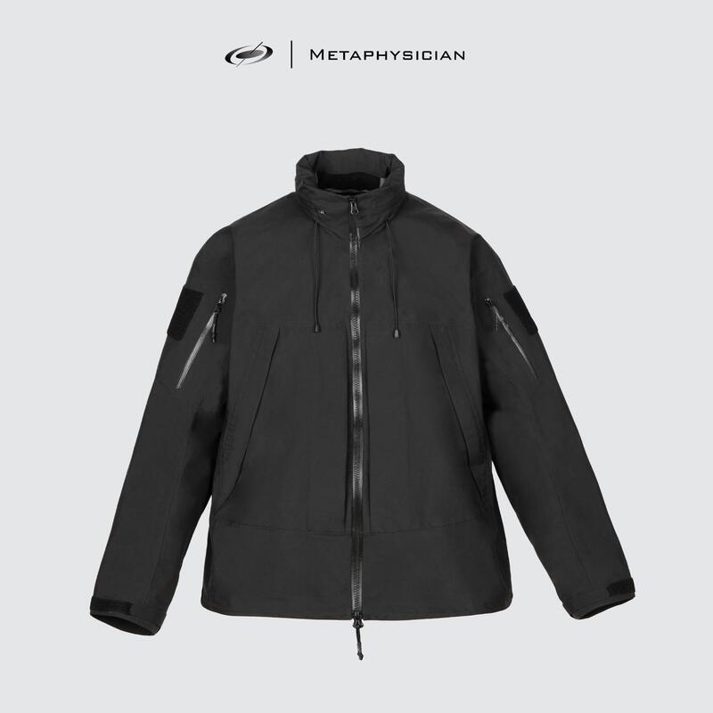 Meta Military-Style Silhouette with Three-Dimensional Tailoring, Sports Mountaineering Outdoor Windproof and Waterproof Packable Hardshell Jacket