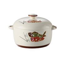 Japanese underglaze ceramic water-proof birds nest stew pot household bowl small stew pot soup cup steaming cup double ears with lid