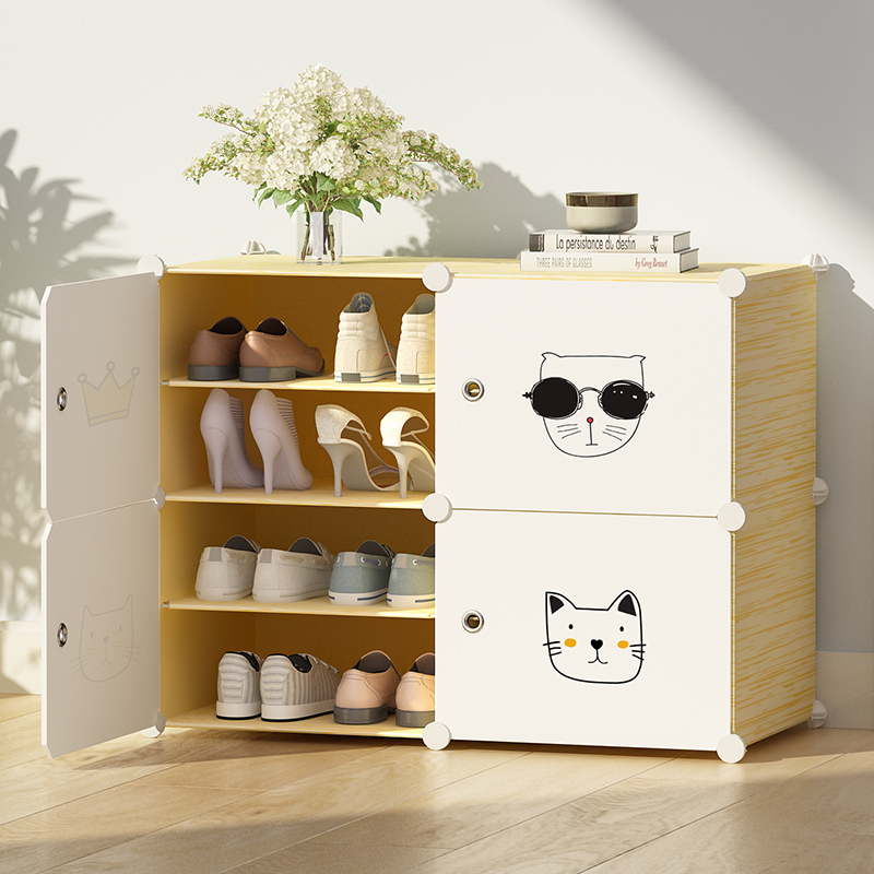 Simple shoe cabinet containing large capacity student dormitory home putting doorway shoe holder multilayer dust-proof economical type