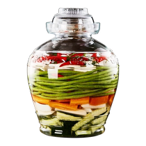 Extra thick pickle jar glass jar pickle jar sauerkraut large household with lid sealed Sichuan pickle jar Laba garlic