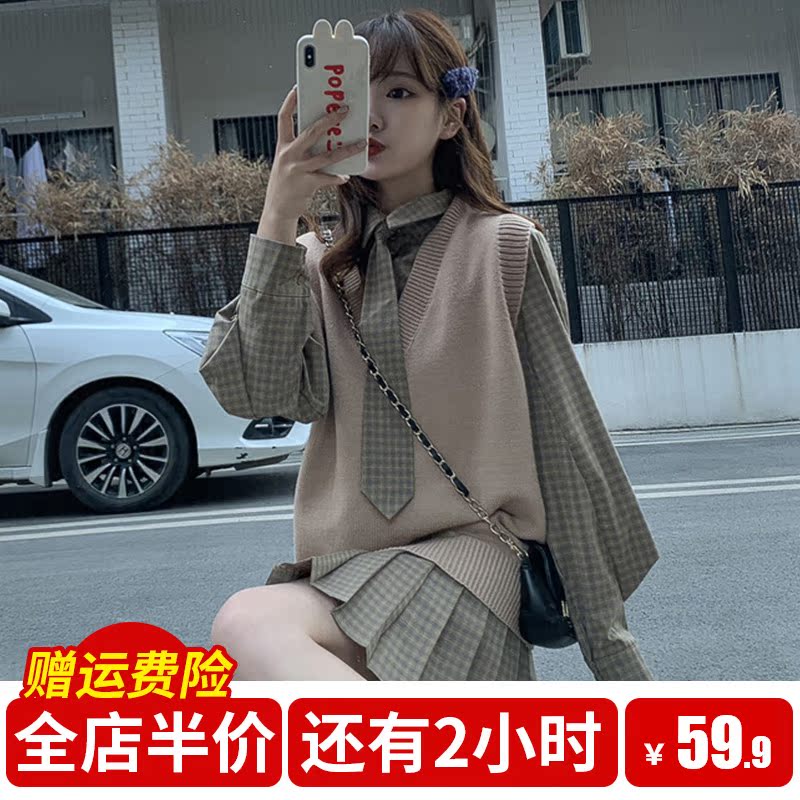 Large size women's clothing fat mm autumn and winter clothing 2021 new baby bag dress, age reduction and thin two-piece suit Western style