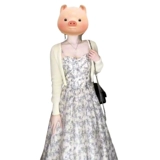 Летняя весенняя длинная юбка, комплект, изысканный стиль, французский стиль, цветочный принт, в цветочек, подходит для подростков