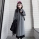 Демисезонное шерстяное пальто, костюм, длинный плащ, коллекция 2023, подходит для подростков, средней длины, увеличенная толщина, изысканный стиль