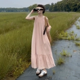 Черная летняя майка, длинная юбка без рукавов, эффект подтяжки, подходит для подростков, премиум класс, яркий броский стиль