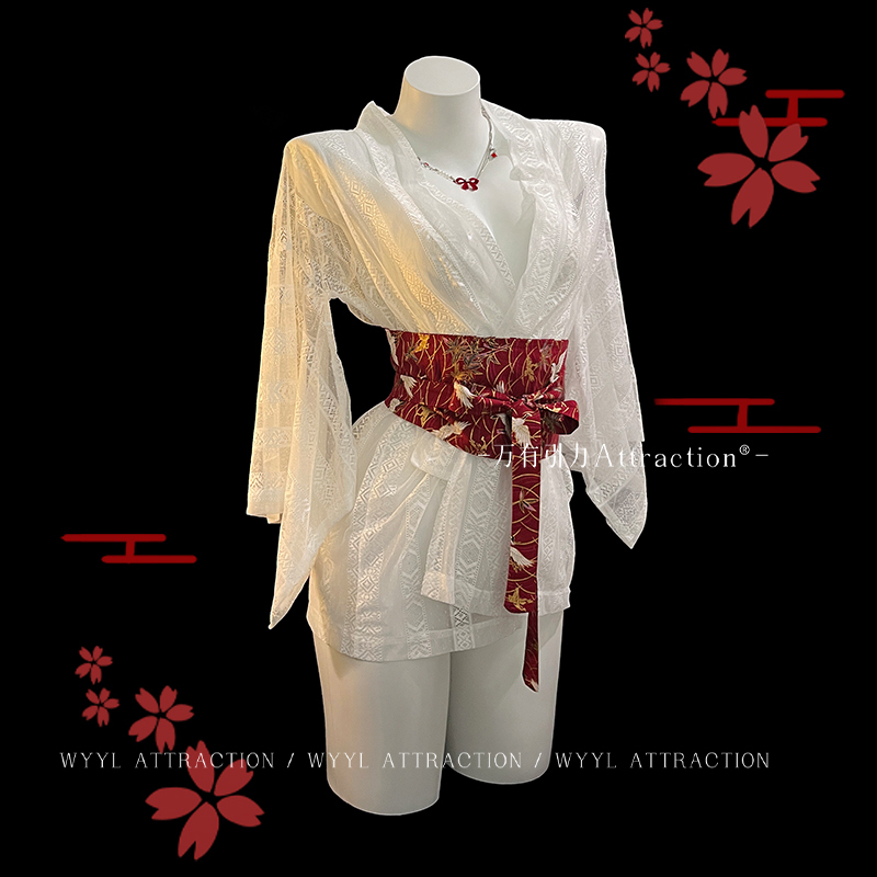 Attractive "Sakura Night" Sexy Kimono Cosplay Outfit, Small Bust Erotic Uniform, Qqny Temptation Lingerie Attractive "Sakura Night" Sexy Kimono Cosplay Outfit, Small Bust Erotic Uniform, Qqny Temptation Lingerie