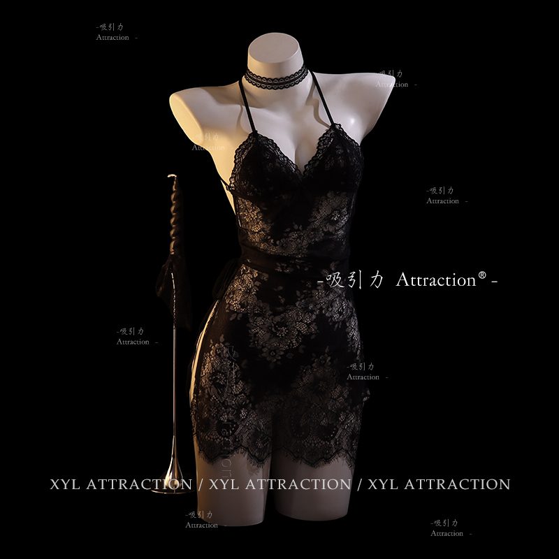 Attractive "Black Veil Seduction" Sexy Lace Date Outfit Mood-Enhancing Fun Uniform Pajama Dress Qqny Lingerie Attractive "Black Veil Seduction" Sexy Lace Date Outfit Mood-Enhancing Fun Uniform Pajama Dress Qqny Lingerie
