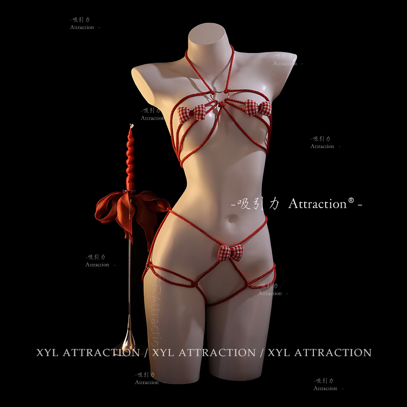 Attractive "Bundled Butterfly" Original Bondage-Style Rope Clothing for Dates, Bondage Straps, Sexy and Fun Battle Outfit, Qqny Lingerie