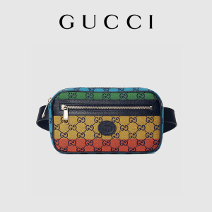 [新品]GUCCI古驰GG Multicolor系列腰包