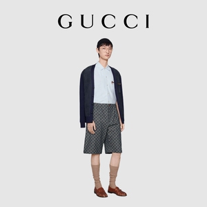 [新品]GUCCI古驰GG Denim系列GG标识牛仔短裤