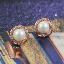 Pearl earrings sterling silver niche design sense advanced 2021 New Tide anti-allergic ear clip without earrings
