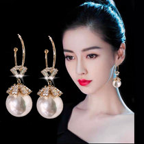 Pearl earrings temperament advanced 2021 new fashion women fashion simple net red socialite atmosphere hypoallergenic earrings