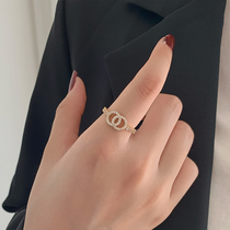 Senior sense light luxury niche design ring female 2021 New Tide Net Red fashion personality ring small fragrant wind index finger