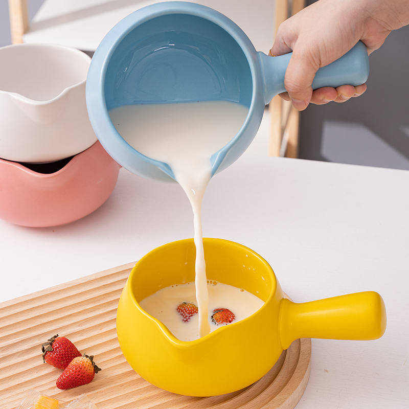Ming-fire ceramic milk pot without pot gas furnace for baby auxiliary pot baby boiled surface hot milk small casserole