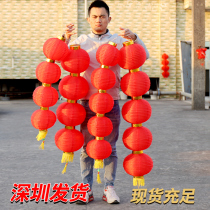 Spring Festival series of lanterns outdoor waterproof large red 8 inch 4 series 5 series of small lamps dragon 10 inch 5 series of red lanterns