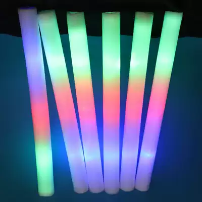 Foam sponge Rod glowing colorful luminous glow flash foam stick bar party singing fluorescent stick dance props