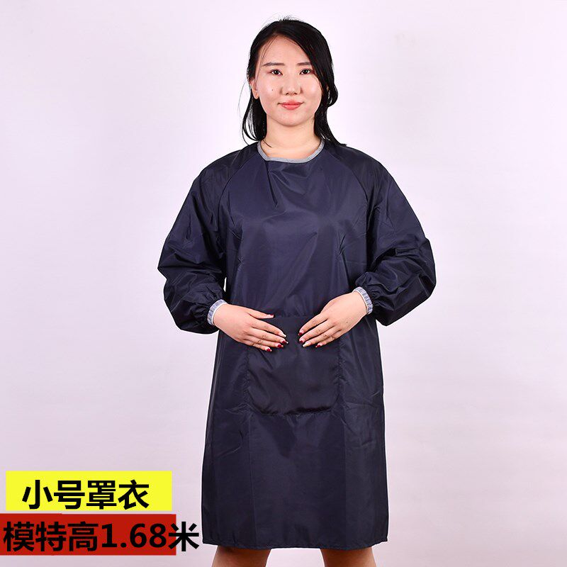 Long adult male and female dress long sleeve slip surface anti-clothes dress and draw apron custom cover clothes