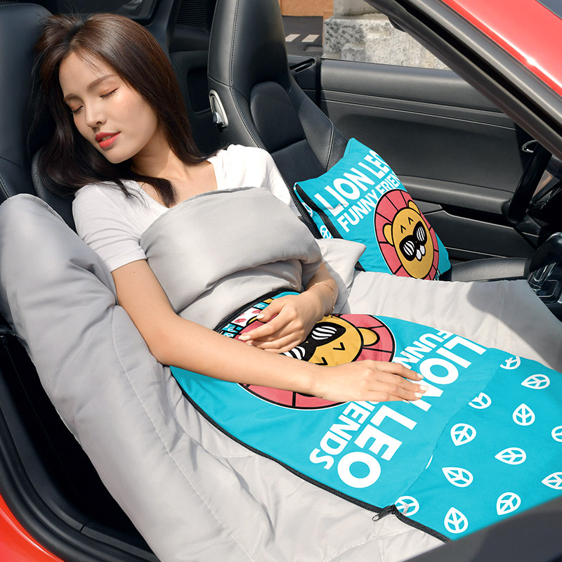 Car Holding Pillow Quilt Dual-use multifunction on-board pure cotton Pillow Afternoon Sleep in the car Folding Waist Up in Two