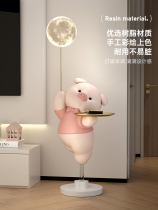 Floor lamp TV cabinet sofa cute pig opening bedside table home decoration housewarming living room ceremony next to