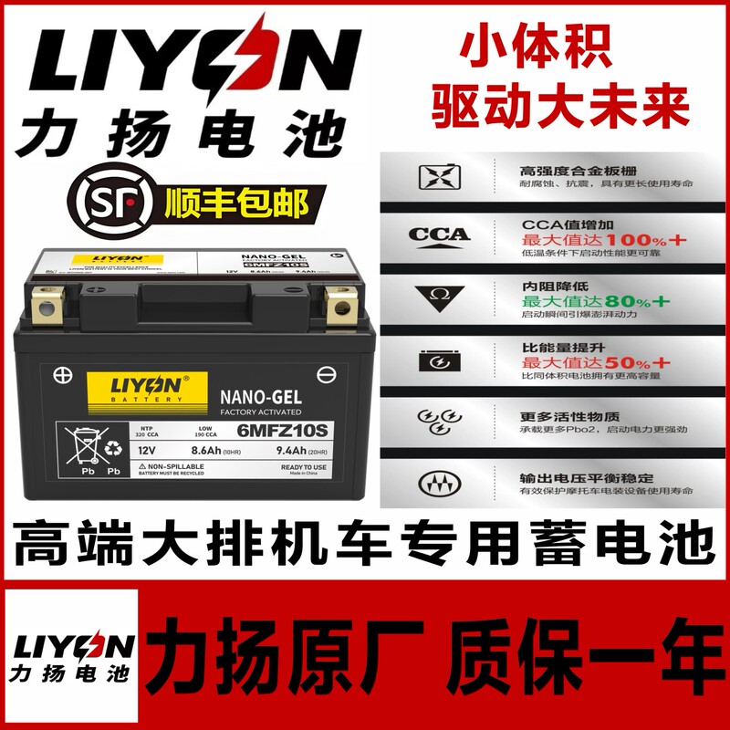 Liyang Universal 12V Chunfeng Wujia Dajiang Benelli Harley Honda Duke Kove Qianjiang Motorcycle Battery