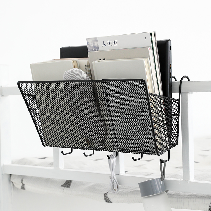 Leave White Dormitory Bunk Bed bedside Bedside Hanging Basket Bedside Housing IRON ART SHELF COLLEGE STUDENT SLEEPING ROOM MALE AND FEMALE