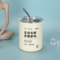 [Food Grade] 320 мл риса белого цвета*Cover+Strail [Text Model]