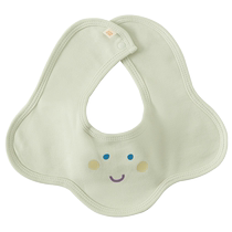 papa crawl spring and autumn new style male and female baby eating pure cotton flap shape bib newborn baby anti-seepage bib