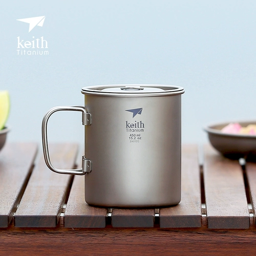 Кейт Кайси Титановый Кубок Чистый Титановый Легкий пользователь Дикий Кемпинг Титановый чашка может сжигать воду титановую чашку