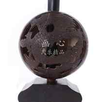 Ebony Dragon Scoop Banhu High-grade Carved Dragon Banhu Scoop Selected Coconut Shell Professional Playing Banhu Musical Instruments Special Offer