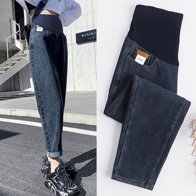 Pregnant women pants spring and autumn wear casual daddy pants plus woolen pants in autumn and winter pants