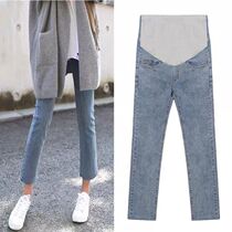 Pregnant women pants in spring and autumn wear casual jeans in autumn wear bottom nine-minute pants fashion early pants