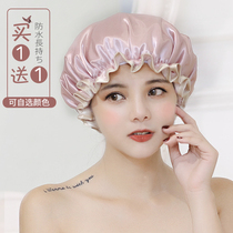 Bath hood waterproof hat anti-shower cap womens adult shampoo hair hood oil fume cap bath shower kitchen