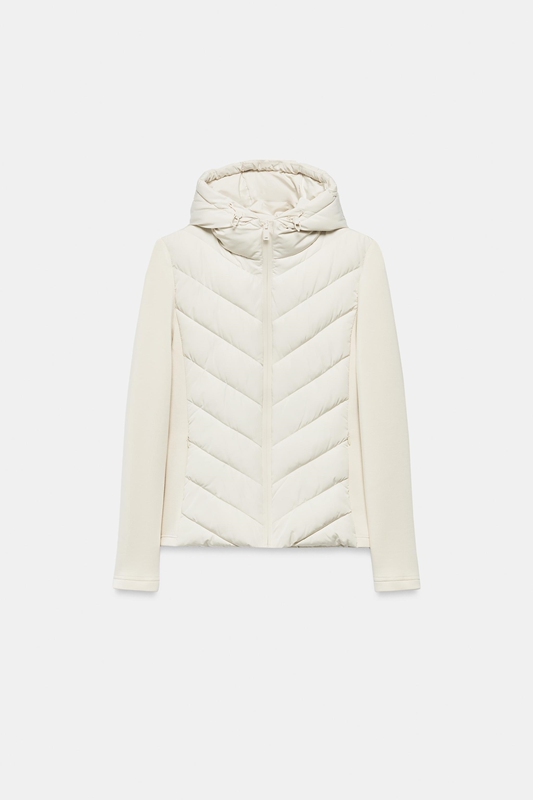 Za Autumn and Winter New Slim-Fit Lightweight Stitched Hooded Cotton Jacket for Women 8073235 712