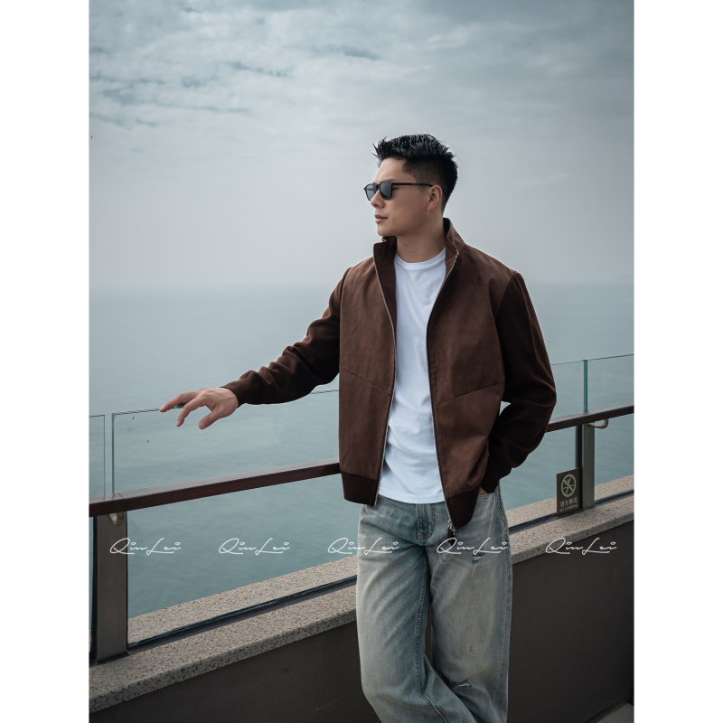 Mbnl-F Qin Lei Men's Clothing「Vv·Noir」Wool and Silk Custom-Spun Skin-Friendly Relaxed Jacket Ll-Wwt0304