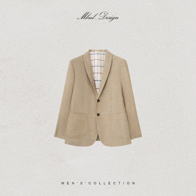 Mbnl-F Qin Lei Men's Wear "Lem Blazer" Linen Custom-Woven Textured Blazer Ll-Lwt0235