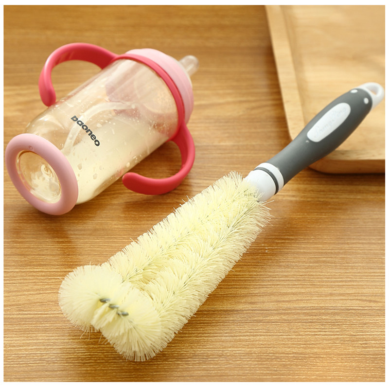 Bottle brush silicone straight handle water cup convenient long and short handle dedicated single dishwashing cup brush portable tea scale