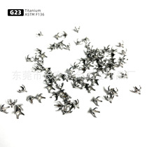 G23 titanium alloy four-claw head empty cup internal thread ear bone nail accessories lip nail gripper accessories