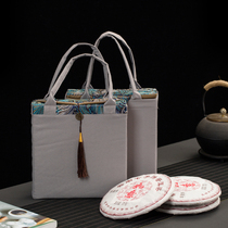 Puer tea cake packaging box 357g tea cake 300g white tea cake packaging box tea box hand embroidered cloth bag
