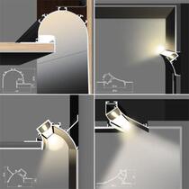 Ceiling lamp with groove concealed led linear lamp slot embedded without frame aluminium groove bedroom living room lamp with line lamp