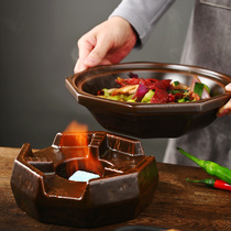 Alcohol stove solid small hot pot dry pot household ceramic pot hotel special high temperature cooking stew restaurant commercial