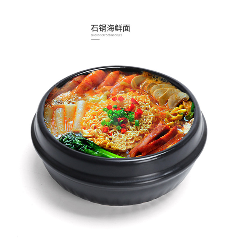 Stone pot mixed rice special pot rice domestic ceramic Korean rice noodles small casserole with high temperature resistant Korean bowl big sauce soup pan