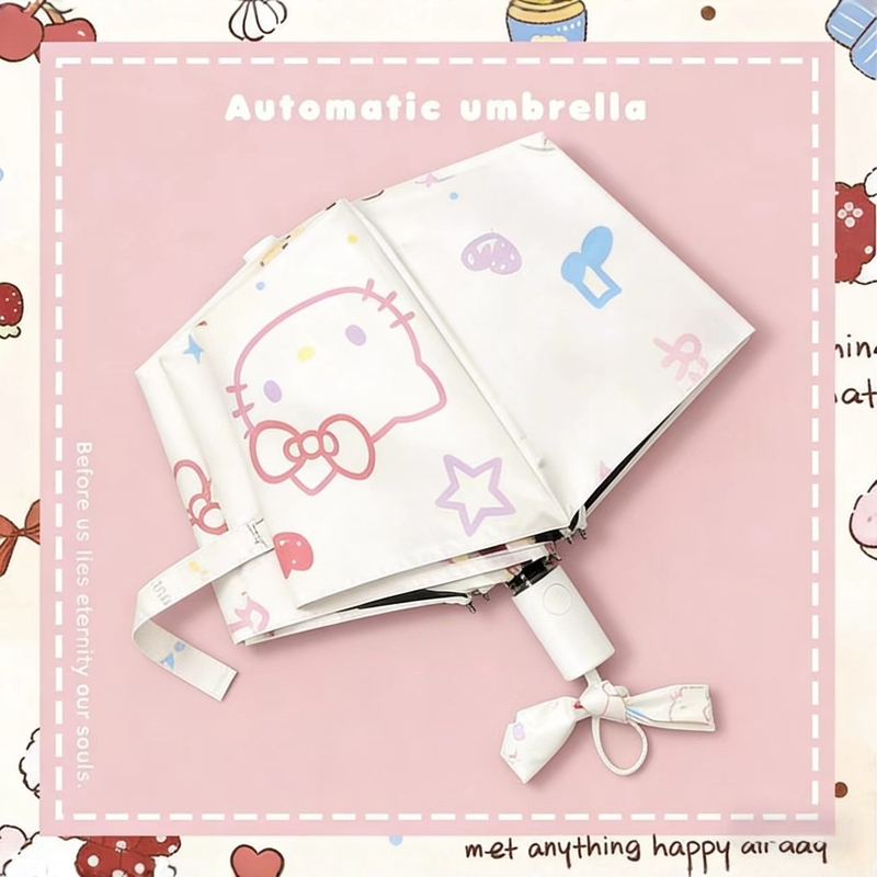 Cute Dual-Purpose Umbrella for Women, Sun Umbrella, Sunshade Umbrella, Uv Protection, Compact, Portable, Kt Cat Folding Umbrella Cute Dual-Purpose Umbrella for Women, Sun Umbrella, Sunshade Umbrella, Uv Protection, Compact, Portable, Kt Cat Folding Umbrella