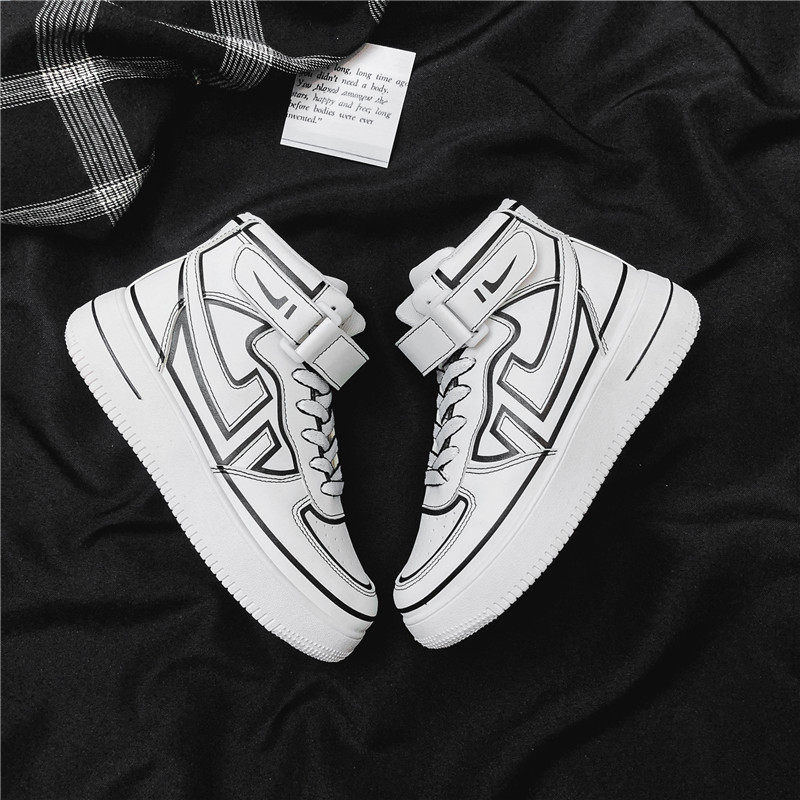 Men's shoes 2022 Summer breathable new high cylinder board Shoe aj joint Air Force One leisure 100 Shoes Man Tide Shoes