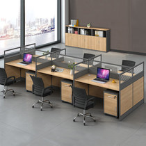 Light luxury office staff screen desk simple modern electric card position 46 staff table and chair combination