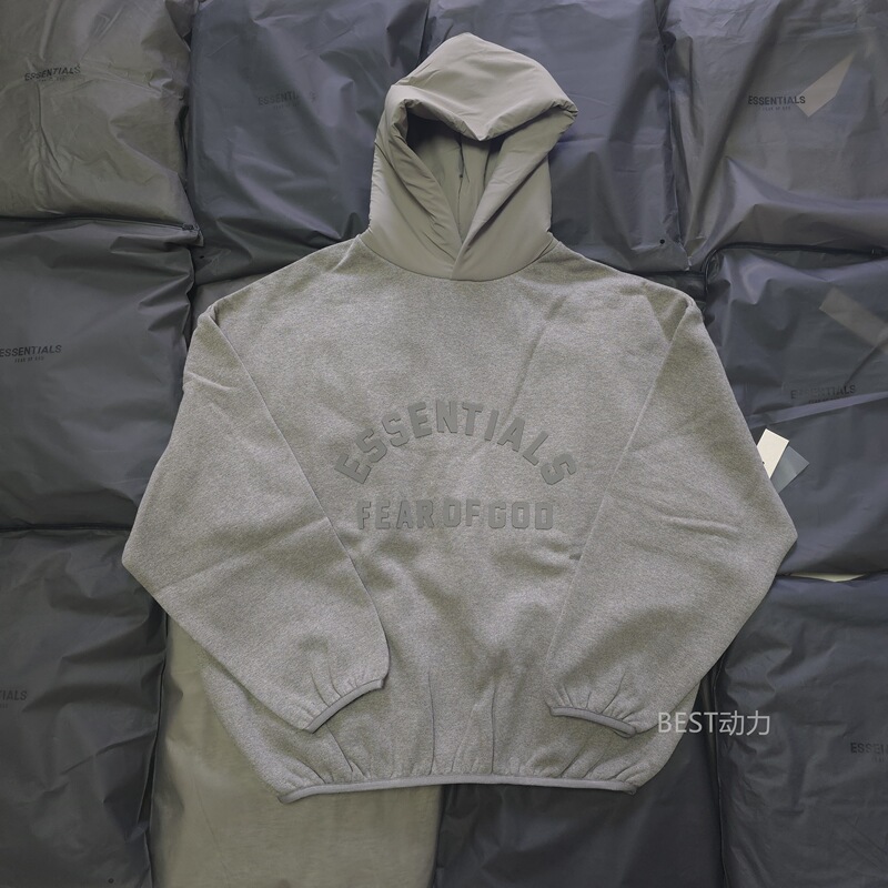 In-Stock Ss24 Fog Essentials Chest Logo Letter Hooded Sweatshirt Loose Trendy Brand Hoodie Unisex