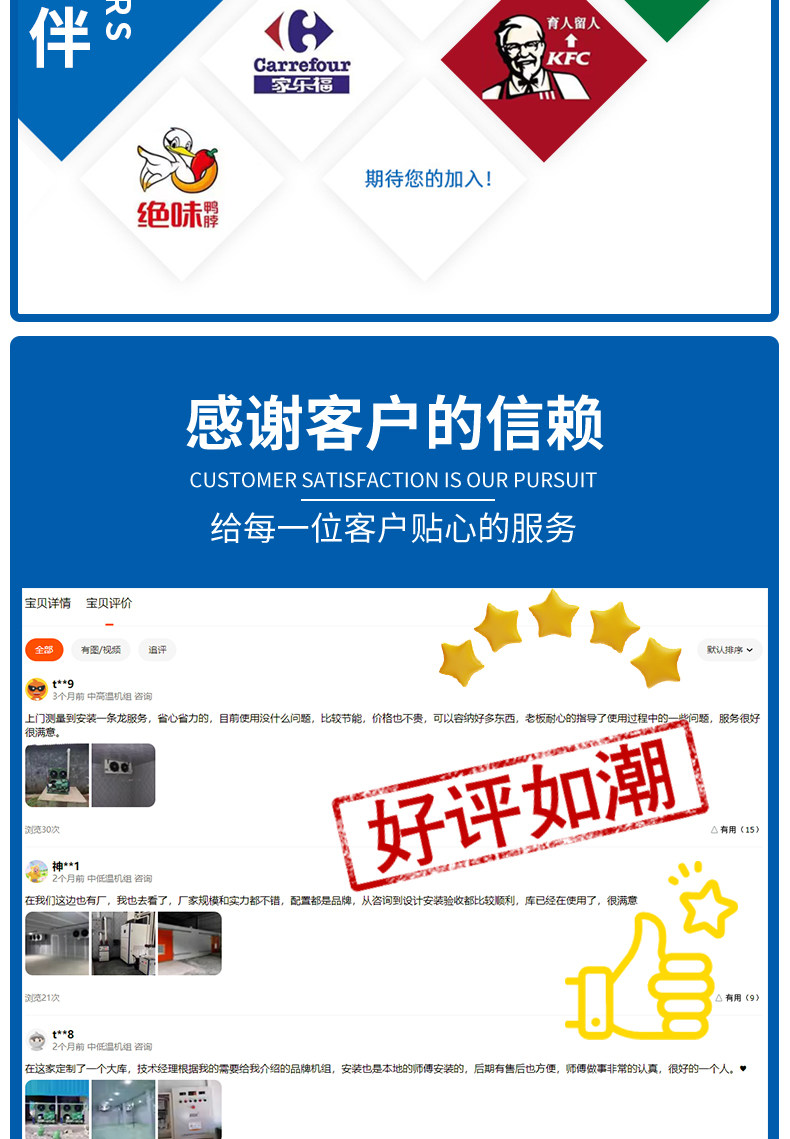 农补冷库全套设备制冷机组低温压缩机风冷20匹螺杆机保鲜冷冻库(pic20)