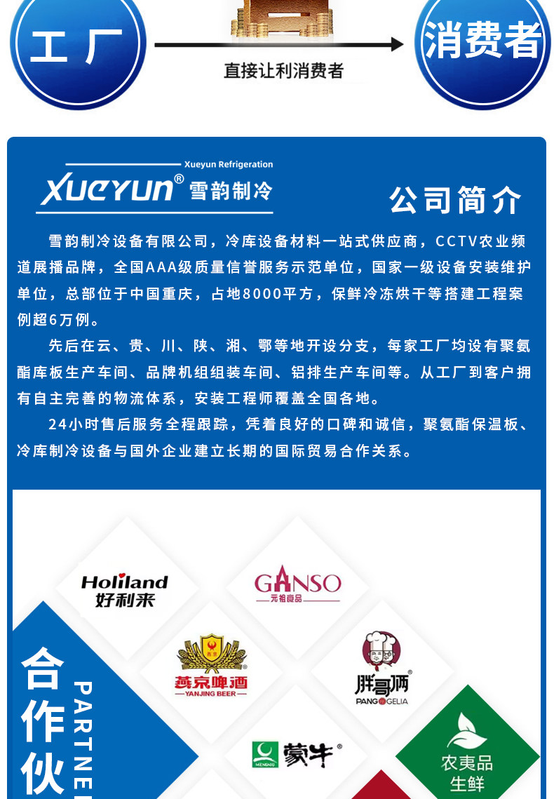 农补冷库全套设备制冷机组低温压缩机风冷20匹螺杆机保鲜冷冻库(pic19)