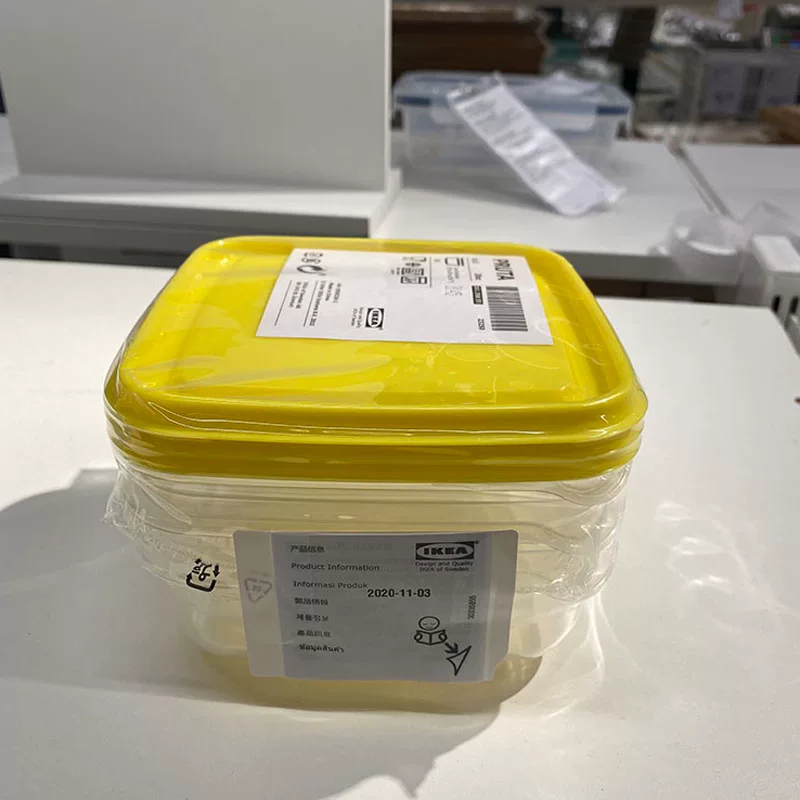 Пластиковый набор IKEA, охладительная коробка для хранения, комплект из 3 предметов