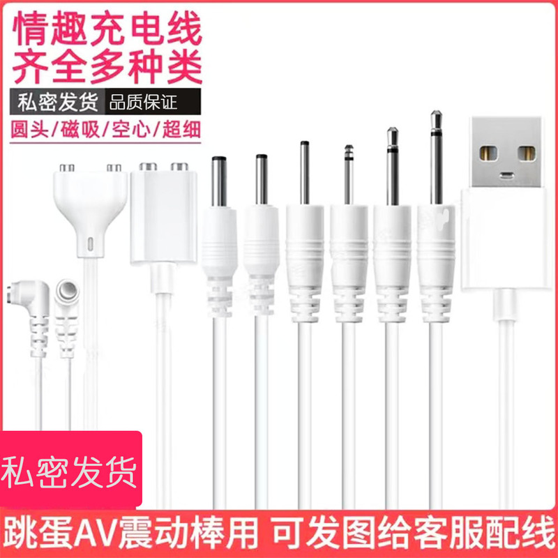 Sex Toys Adult Toys Charging Cable Kisstoy Kistoy Data Cable Pin Type Dc2.5 Hollow USB Device
