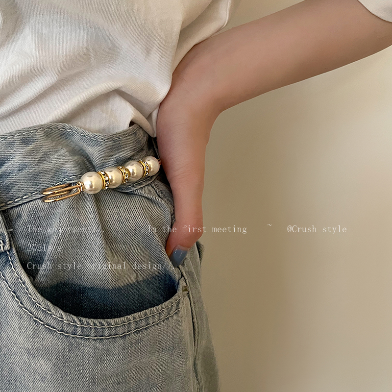 Waist change small trousers waist artifact female tightening adjustment jeans pin anti-light skirt fixed clothes buttons
