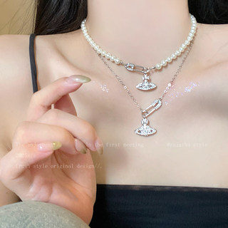 Queen mother of the west saturn pearl necklace for women